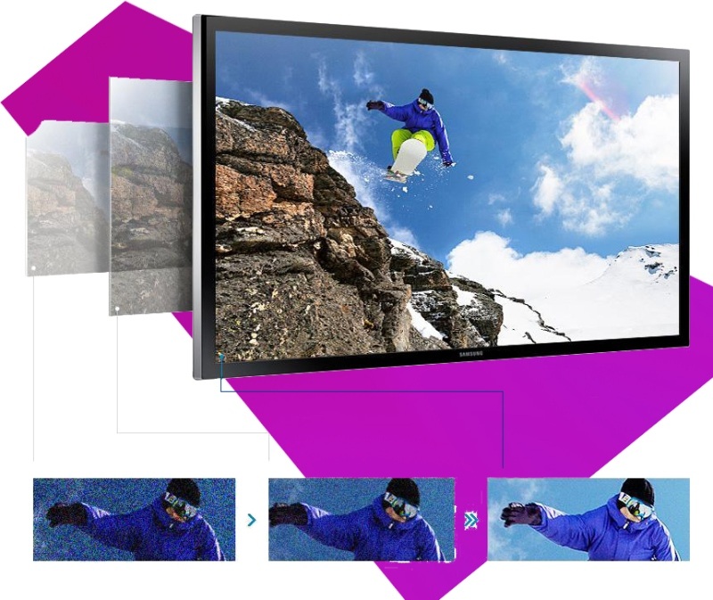 Hình ảnh HD cùng công nghệ Digital Clean View chống nhòe, nhiễu