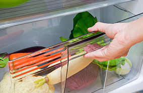 Ngăn rau củ rộng, bảo quản tốt